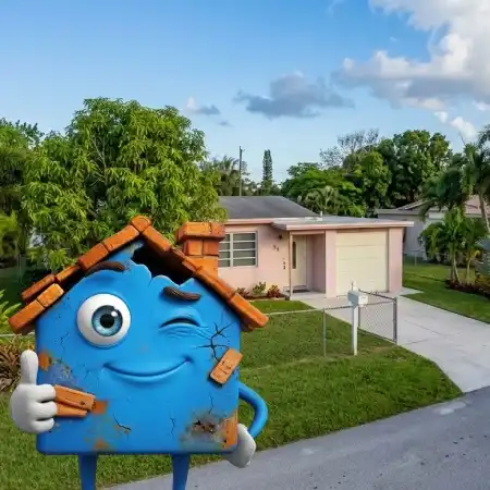 Pink Florida House Sq With Mascot